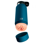 Мастурбатор вагина в синей фляге Fuck Flask телесный
