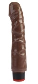 Коричневый вибратор-реалистик 8 Vibrating Dildo - 21 см.