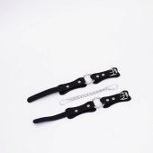 Черные кожаные оковы с кольцом