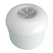 Белый сквозной мастурбатор Crystle