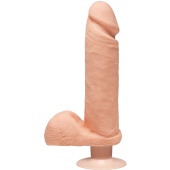 Реалистичный вибратор на присоске The D Perfect D Vibrating 19 см телесный
