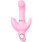 Поворотный вибратор с вакуумно-волновой и анальной стимуляцией Jos Twistme розовый