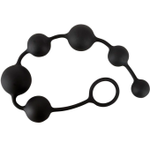 Анальные шарики Black Velvets Anal Beads чёрные - 40 см