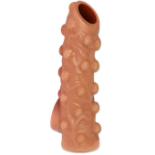 Насадка с открытой головкой и бугорками Kokos Nude Sleeve NS003-L