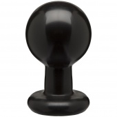 Круглая черная анальная пробка Classic Round Butt Plugs Large - 12,1 см.