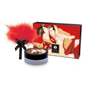 Массажная пудра с перышком Shunga Kissable Massage Powder Клубника и шампанское