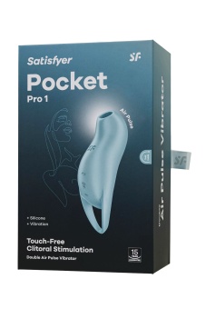 Вакуумый вибростимулятор клитора Satisfyer Pocket Pro 1 голубой
