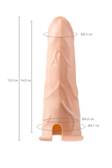 Фаллопротез с креплением RealStick Strap-On Conall телесный