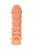 Телесная закрытая насадка с пупырышками Cock Sleeve Size L - 17,6 см.