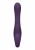 Фиолетовый безремневой вибрострапон Suki со стимулятором клитора - 22 см.
