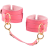Розовые однослойные кожаные оковы