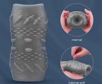 Мастурбатор эластичный с утяжкой серый