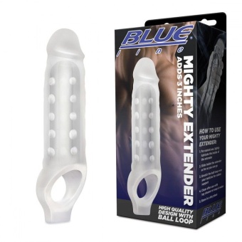 Текстурированная насадка для увеличения члена Mighty Extender - 13 см