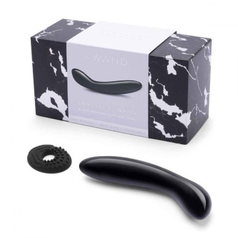 Фаллоимитатор для зоны G Le Wand Crystal G-wand чёрный обсидиан