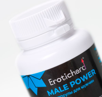 Капсулы возбуждающие для мужчин Erotichard, MALE POWER, 20 капсул