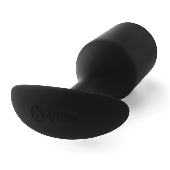 Утяжеленная анальная пробка для ношения b-Vibe Snug Plug 5 большая чёрная