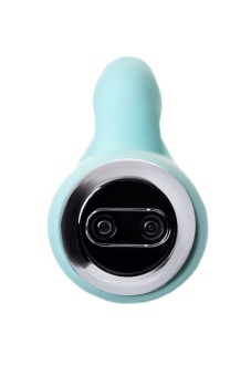 Мятный Вибратор с клиторальным стимулятором и язычком Jos Milo - 20 см