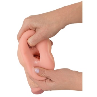Телесная насадка-мастурбатор 2-in-1 Extension Masturbator - 21 см.