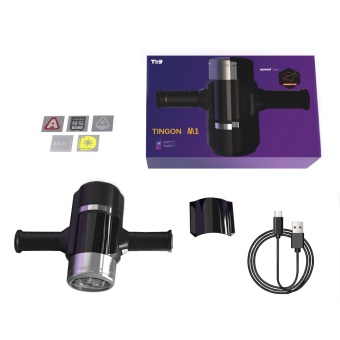 Интерактивный автоматический мастурбатор с нагревом и дистанционным управлением Tingon M1 чёрный