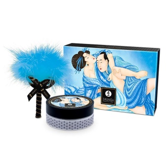 Массажная пудра с перышком Shunga Kissable Massage Powder Кокосовое волнение