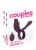 Фиолетовая насадка на член с клиторальным отростком и пультом ДУ RC Couple’s Vibrator 2