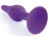 Фиолетовая анальная втулка Silcone Purple Plug Medium - 11 см.