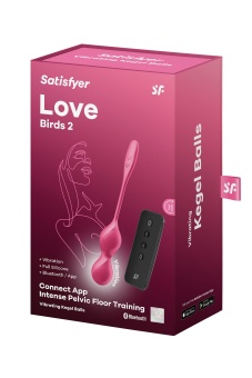 Вагинальные шарики с вибрацией Satisfyer Love Birds 1 красные