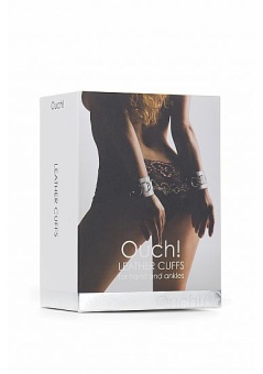 Наручники Ouch! Leather Cuffs белые