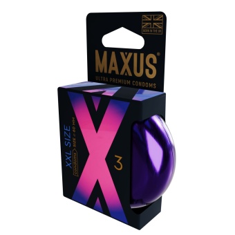 Набор увеличенных презервативов Maxus XXL 3 шт с кейсом
