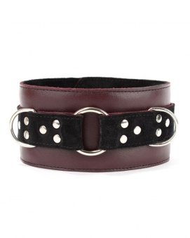 Бордовый ошейник Ladys Arsenal на регулируемом ремешке