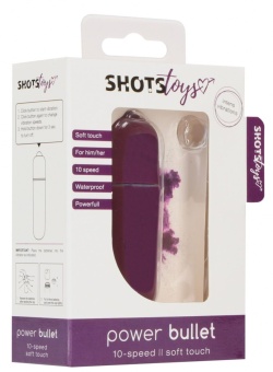 Вибропуля ShotsToys Power Bullet фиолетовая- 6,2 см