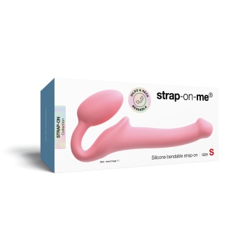 Безремневой гибкий страпон Strap-on-me Bendable S розовый