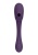 Фиолетовый двусторонний гибкий импульсно-волновой вибромассажер Mirai - 23,4 см.