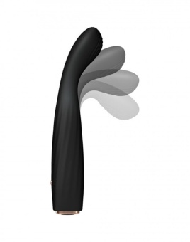 Черный вибратор для G-стимуляции Vibrating Feel Me - 15 см.