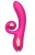 Розовый вибратор-кролик с функцией вращения ствола