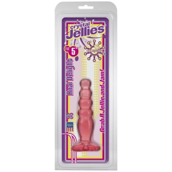 Анальный стимулятор елочка Crystal Jellies Anal Delight розовая - 14 см