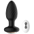 Черная анальная вибропробка с вращением и пультом ДУ - 9,8 см. Черная анальная вибропробка с вращением и пультом ДУ - 9,8 см.