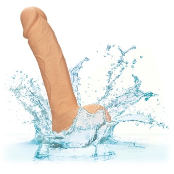 Фаллоимитатор с мошонкой на присоске Dual Density Silicone Studs 16 см телесный