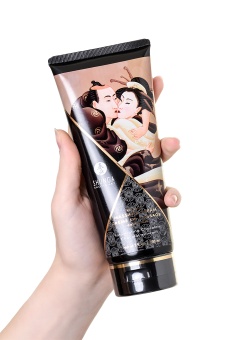 Съедобный массажный крем Shunga Необычные поцелуи Пьянящий шоколад - 200 мл