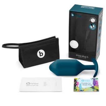 Утяжелённая анальная пробка для ношения b-Vibe Snug Plug 6 большая морская волна