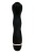 Черный силиконовый вибратор с бутоном-головкой - 18 см. Черный силиконовый вибратор с бутоном-головкой - 18 см.