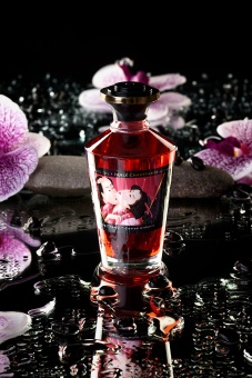 Съедобное согревающее масло Shunga Пылающая вишня 100 мл
