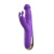 Фиолетовый вибратор-ротатор со стимулятором клитора и возвратно-поступательными движениями - 22,4 см.