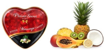 Массажная аромасвеча-сердечко Concorde Gout Fruits Exotiques Экзотические фрукты - 35 мл