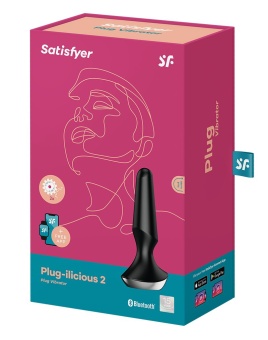 Анальная вибропробка Satisfyer Plug Ilicious 2 с приложением черная
