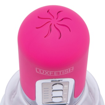 Автоматическая вакуумная помпа для клитора Lux Fetish Auto Pussy Pump с клиторальным украшением