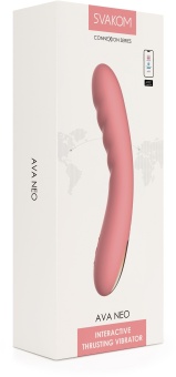 Вибратор с пульсацией Svakom Ava Neo и управлением от приложения персиковый
