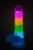 Яркий люминесцентный фаллоимитатор Rainbow Rave - 16,5 см.