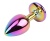 Радужная металлическая пробка Jewelled Metel Butt Plug - 7,1 см. Радужная металлическая пробка Jewelled Metel Butt Plug - 7,1 см.