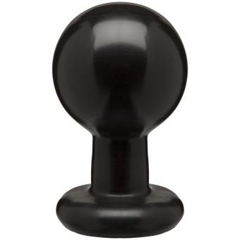 Круглая черная анальная пробка Classic Round Butt Plugs Large - 12,1 см.